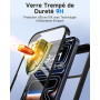 seacosmo Coque pour iPhone 17 Pro Max 6,9 Pouces, Antichoc Housse avec Verre Trempé et Caméra Protecteur, 360° Protégé Double Fa