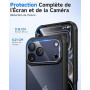 seacosmo Coque pour iPhone 17 Pro Max 6,9 Pouces, Antichoc Housse avec Verre Trempé et Caméra Protecteur, 360° Protégé Double Fa