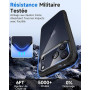 seacosmo Coque pour iPhone 17 Pro Max 6,9 Pouces, Antichoc Housse avec Verre Trempé et Caméra Protecteur, 360° Protégé Double Fa