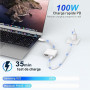 Adaptateur USB C vers HDMI 4K@60Hz pour iPhone 17/16/15, Adaptateur AV Numérique Type C, Connecteur d'écran de Synchronisation V