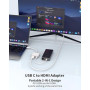 Adaptateur USB C vers HDMI 4K@60Hz pour iPhone 17/16/15, Adaptateur AV Numérique Type C, Connecteur d'écran de Synchronisation V
