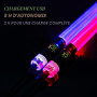 Une Paire de Baguettes de Batterie à LED, Matériau Polymère PC Baguettes Lumineuses Rechargeables Changement de Couleur Baguette