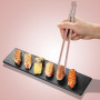 Baguettes Réutilisables en Acier Inoxydable 18/8 Design Sakura Rose Laser Gravée Anti-Dérapantes Lavables au Lave-Vaisselle Japo