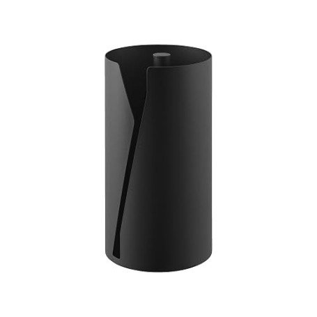 Yamazaki Tower Porte essuie-Tout Rond, en Acier - Distributeur de Papier Cuisine fermé, Design hygiénique, Stable et Compact, Ut