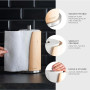 Exitoso Porte-rouleau de cuisine en bambou - Zewa - Porte-serviettes de cuisine - Support de papier de cuisine - Support de papi