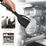 KJG Spatule à œufs au plat, spatule 2 en 1, spatule à pancakes, spatule en plastique, spatule en silicone, résistance aux hautes