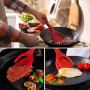 KJG Spatule à œufs au plat, spatule 2 en 1, spatule à pancakes, spatule en plastique, spatule en silicone, résistance aux hautes