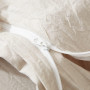 Sedefen Housse de Couette 200x200 cm Beige Coton lavé Couleur Unie | Parure de Lit 2 Personnes Adulte,avec Fermeture Éclair,avec