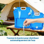 2 Poche A Eau Pliables Set,Poche A Eau Avec Robinet 10 L / 5 L,Reservoir Eau Camping Car Avec Mousqueton Et Corde De Suspension