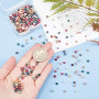 PandaHall - Lot de 400Pcs Perle en Verre Teint Nacre 4mm Perle Rond pour Fabrication de Bijoux Bracelet Collier, Couleur Melange