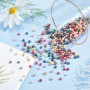 PandaHall - Lot de 400Pcs Perle en Verre Teint Nacre 4mm Perle Rond pour Fabrication de Bijoux Bracelet Collier, Couleur Melange