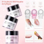 Deciniee Acrylique Kit Ongles Pour Débutants–Faux Ongles/Poudre Acrylique/Lampe UV/Main D'Entrainement Manucure-Idéal Pour DIY N