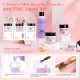 Deciniee Acrylique Kit Ongles Pour Débutants–Faux Ongles/Poudre Acrylique/Lampe UV/Main D'Entrainement Manucure-Idéal Pour DIY N