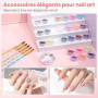 Deciniee Acrylique Kit Ongles Pour Débutants–Faux Ongles/Poudre Acrylique/Lampe UV/Main D'Entrainement Manucure-Idéal Pour DIY N