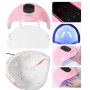 Kit Ongle Acrylique Complet En Gel Avec Lampe Uv 36w,Fraises à électriques,Poudre Acrylique Pour, Beaucoup de décoration manucur