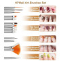 Kit Ongle Acrylique Complet En Gel Avec Lampe Uv 36w,Fraises à électriques,Poudre Acrylique Pour, Beaucoup de décoration manucur