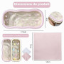 Nievajio Lot de 2 étuis à lunettes pour femmes et filles – En forme de papillon rose avec nœud, rangement compact pour lunettes,