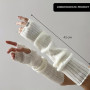 BWOOOWE Gants Sans Doigts Femme Manches Longues Mitaine Tricotés Manchette Bras Hiver Chauffant Mitaines Longues
