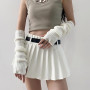 BWOOOWE Gants Sans Doigts Femme Manches Longues Mitaine Tricotés Manchette Bras Hiver Chauffant Mitaines Longues