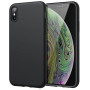 JETech Coque Silicone pour iPhone XS et iPhone X, Noir | Toucher Soyeux, Étui Housse Protection Antichoc, Résistant aux Rayures,