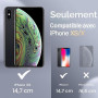 JETech Coque Silicone pour iPhone XS et iPhone X, Noir | Toucher Soyeux, Étui Housse Protection Antichoc, Résistant aux Rayures,