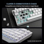 YUNZII MAD68 HE Clavier Gamer Filaire 8000Hz (Blanc, Magnetic Amber Pro) | Rapid Trigger, Switch Magnétiques à Effet Hall, RGB,