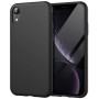 JETech Coque Silicone pour iPhone XR, Noir | Toucher Soyeux, Étui Housse Protection Antichoc, Résistant aux Rayures, Doublure en
