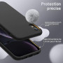 JETech Coque Silicone pour iPhone XR, Noir | Toucher Soyeux, Étui Housse Protection Antichoc, Résistant aux Rayures, Doublure en