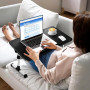 AirOpen Table de Lit pour Ordinateur Portable, Pliable, Réglable en Hauteur et Angle, Plateau de Lit avec Tiroir/Refroidisseur P