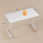 ODK Petits Bureau, 100x48cm, Bureau d'Ordinateur, Blanc | Bureau Informatique compact avec structure métal, idéal comme table d'