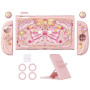 playvital Coque pour Nintendo Switch 2 Console-Rose，Style Ailes Magiques | avec Silicone Cover Joycon & Capuchon Joystick pour S