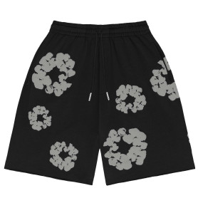 Short Homme Été Bermuda à Fleurs Y2K Hip Hop Streetwear, Short Baggy Léger avec Poches, Short Jogging Cargo Décontracté pour Vac