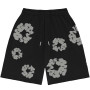 Short Homme Été Bermuda à Fleurs Y2K Hip Hop Streetwear, Short Baggy Léger avec Poches, Short Jogging Cargo Décontracté pour Vac