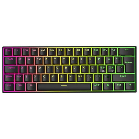 MCHOSE Ace60 Pro ISO-Nordic Clavier Gamer Magnetique | Clavier Gaming Filaire 60%, 8K Rapid Trigger, Effet Hall, 128K ScanRate,