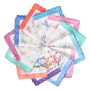 12 Mouchoirs en Tissu en Coton Vintage à Fleurs - Lot de Mouchoirs Réutilisables 100% Coton 30x30 cm | Ultra Doux, Hypoallergéni