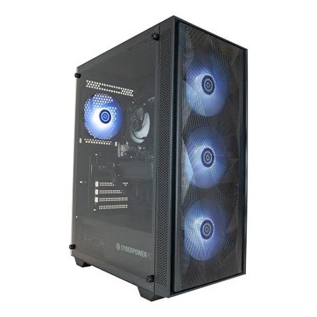 CyberpowerPC Wyvern Gaming PC - AMD Ryzen 5 5500, Nvidia RTX 3050, 16GB RAM, 500GB NVMe SSD, 650W PSU, Wi-FI, Windows 11, Sylph