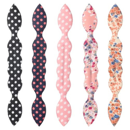 SYEYCW 5 Pièces Accessoire Chignon, Chignon Magique, French Curler Polka Dot Beamer, Outil de Tissage Français, Réutilisable Laz