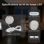 BambooSegD 3 pièces Kit de lampes LED 001, 3 couleurs LED Lamp Kit pour Bambu Lab P2S X1 P1P A1 H2C, compatible Anycubic imprima