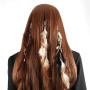 MWOOT 6 Pièces Pinces à Cheveux Plumes, Extensions de Cheveux Bohème, Coiffe Indienne pour Femmes,Hippie Plume Clips Cheveux pou