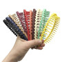 FSSTUD Lot de 7 serre-têtes en plastique avec dents - Peigne ondulé - Serre-têtes colorés en zigzag - Élastique antidérapant en
