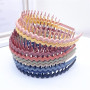 FSSTUD Lot de 7 serre-têtes en plastique avec dents - Peigne ondulé - Serre-têtes colorés en zigzag - Élastique antidérapant en