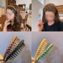 FSSTUD Lot de 7 serre-têtes en plastique avec dents - Peigne ondulé - Serre-têtes colorés en zigzag - Élastique antidérapant en