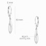 SOFIA MILANI - Boucles d'Oreilles pour Femme en Argent 925 - avec Pierre de Zircon - Boucle d'Oreille Pendantes en Forme d'Ovale