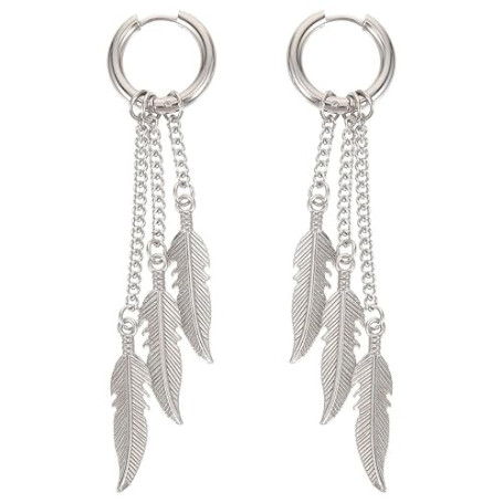 Beaupretty Boucles D'Oreilles Pendantes Plumes Pour Femmes Boucles D'Oreilles Punk Et Cartilage Accessoire Léger Pour Quotidien