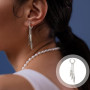 Beaupretty Boucles D'Oreilles Pendantes Plumes Pour Femmes Boucles D'Oreilles Punk Et Cartilage Accessoire Léger Pour Quotidien