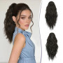 RUWISS Postiche Queue de Cheval Pince, 35 cm Ponytail Cheveux Naturel Bouclée Ondulée Rajout Cheveux Queue de Cheval pour Femme
