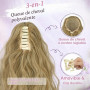 RUWISS Postiche Queue de Cheval Pince, 35 cm Ponytail Cheveux Naturel Bouclée Ondulée Rajout Cheveux Queue de Cheval pour Femme