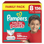 Pampers Baby-Dry Pants Couches-Culottes Taille 8 x136 Family Pack | 17kg+. Protection 360° Contre les Fuites Jour Et Nuit. Facil