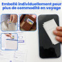 Lot de 400 lingettes nettoyantes pour lunettes, emballées individuellement, lingettes pré-humidifiées pour lentilles, adaptées a