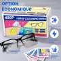 Lot de 400 lingettes nettoyantes pour lunettes, emballées individuellement, lingettes pré-humidifiées pour lentilles, adaptées a